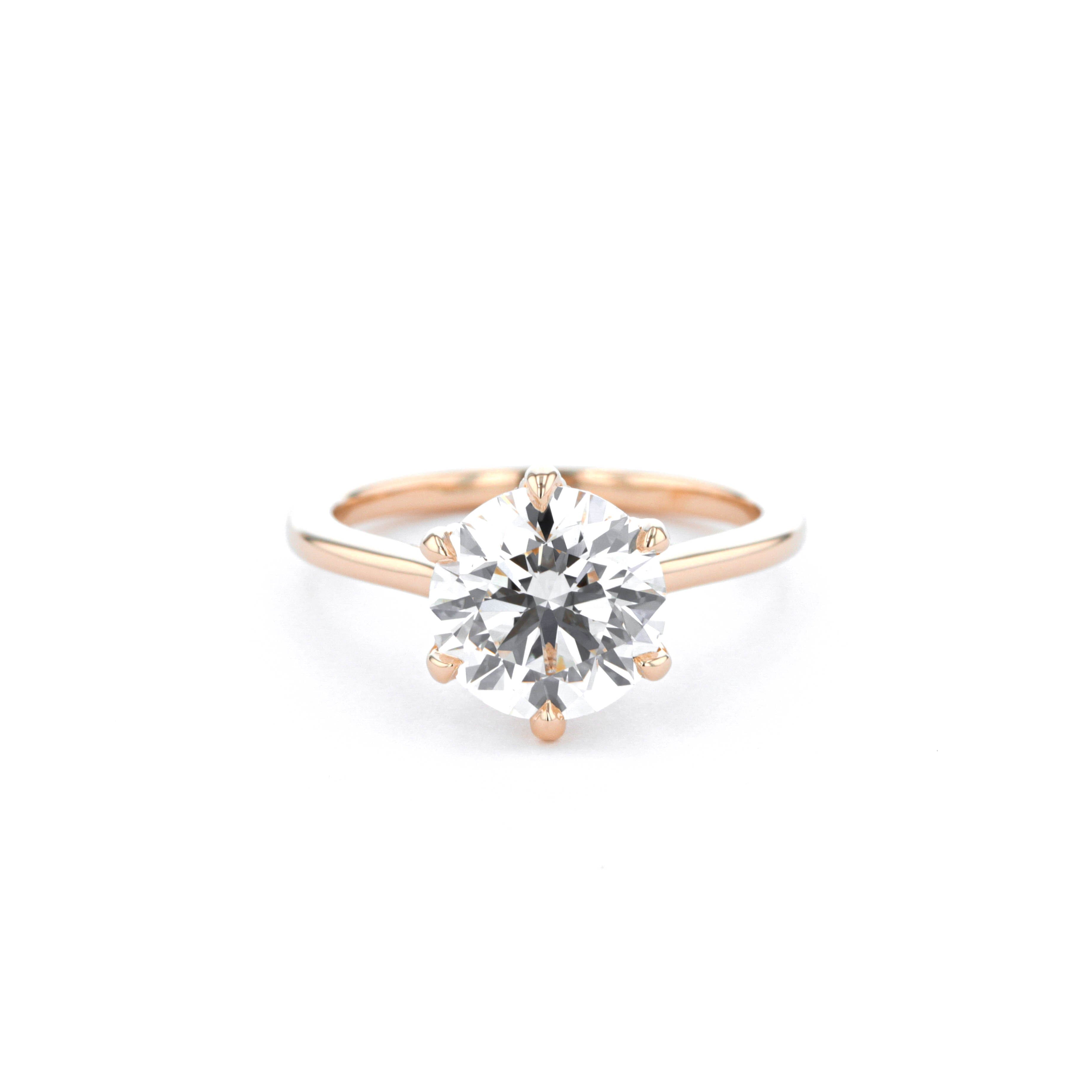 Isabela Round High Polish Engagement Rings Princess Bride Diamonds