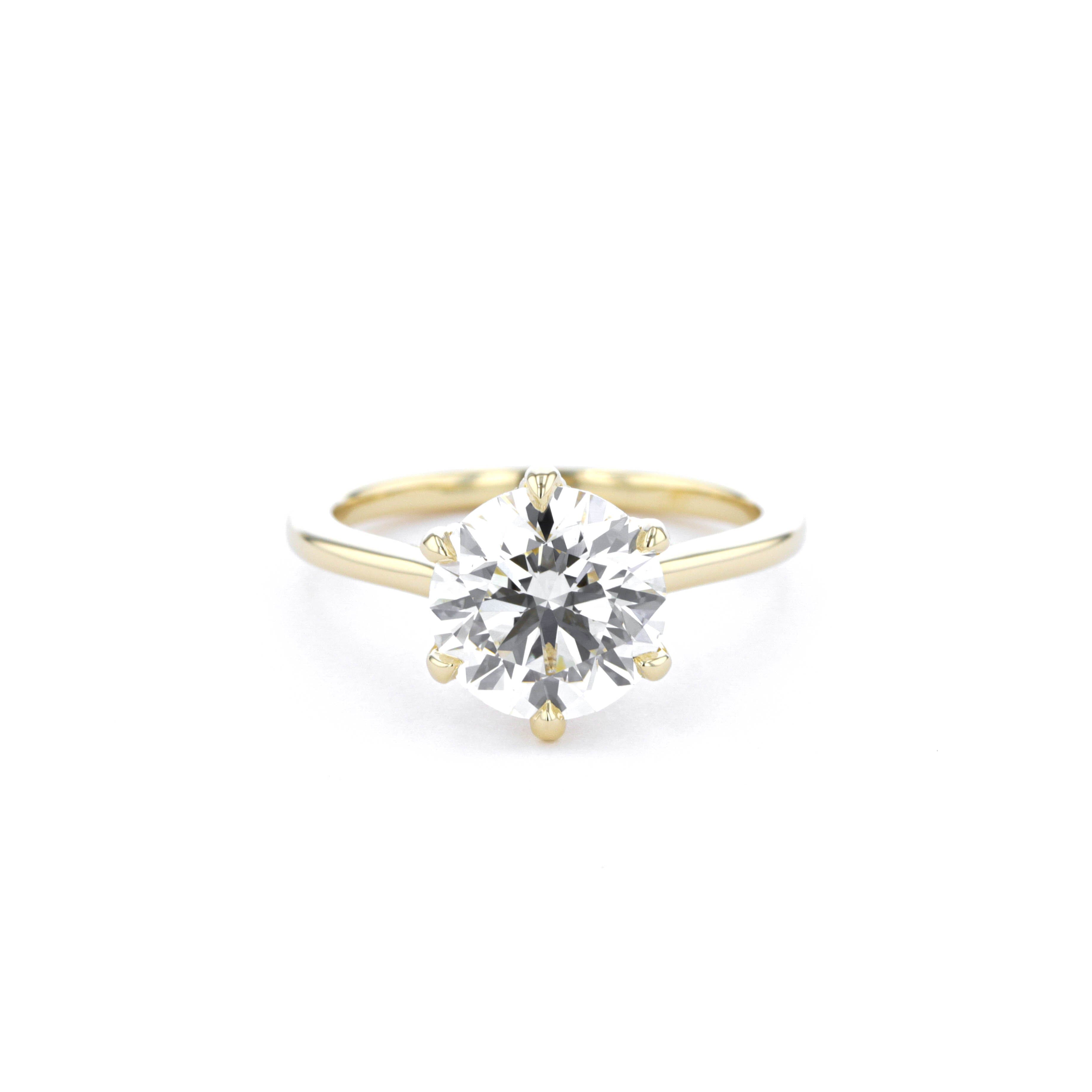 Isabela Round High Polish Engagement Rings Princess Bride Diamonds