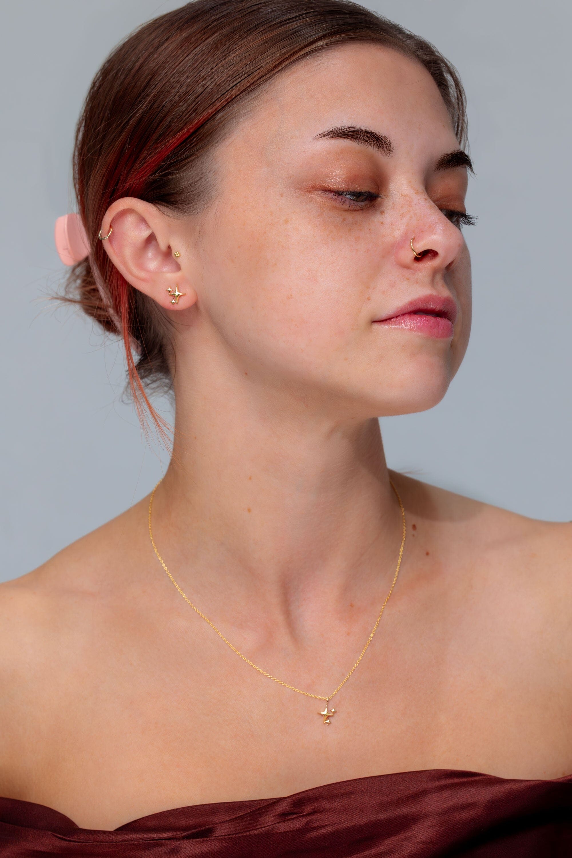 Kira Earrings in 14k Yellow Gold Earrings Princess Bride Diamonds