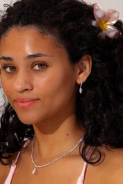 Marquise Drop Hoops Earrings Princess Bride Diamonds