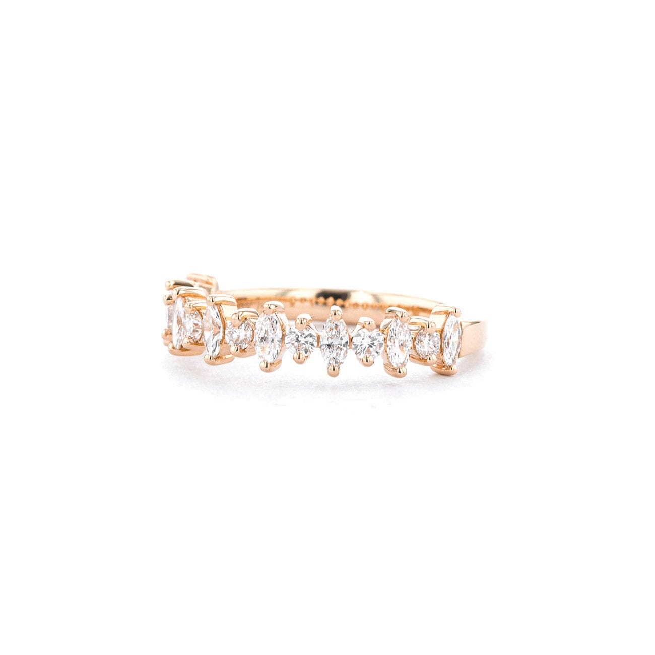 Marquise & Round Floating Lab Diamond Band Rings Princess Bride Diamonds