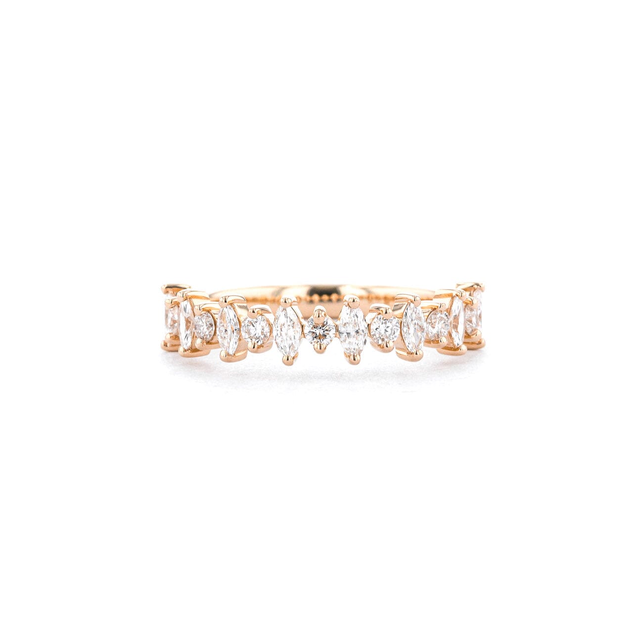 Marquise & Round Floating Lab Diamond Band Rings Princess Bride Diamonds
