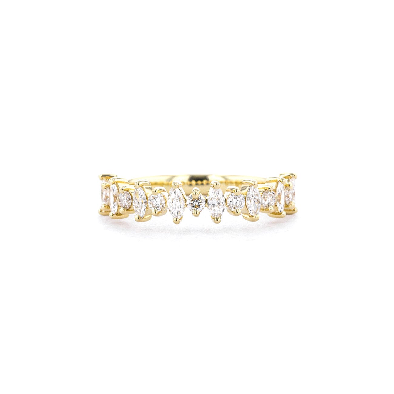 Marquise & Round Floating Lab Diamond Band Rings Princess Bride Diamonds