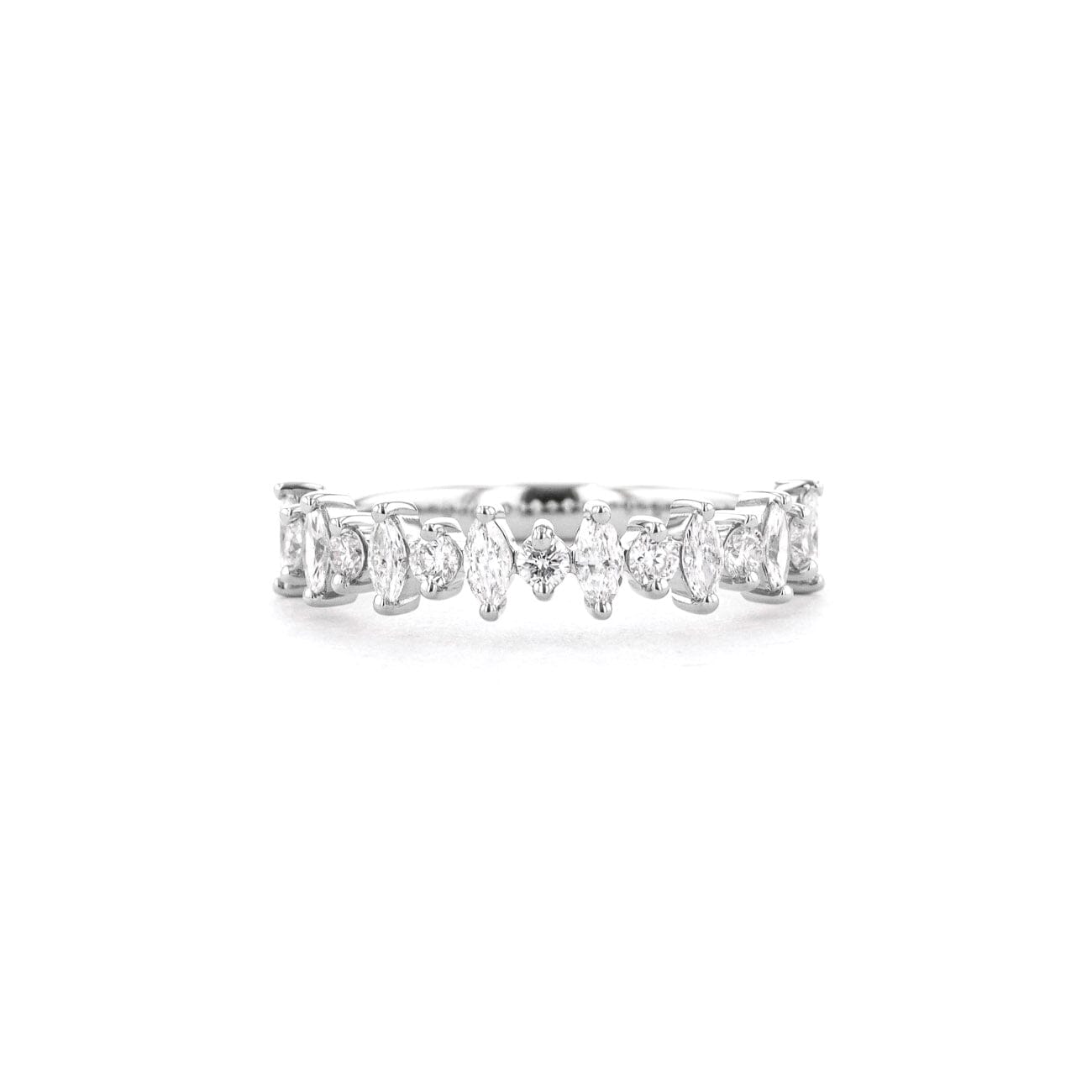 Marquise & Round Floating Lab Diamond Band Rings Princess Bride Diamonds