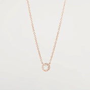 Mini Diamond Halo Necklace Rose Gold Necklaces Princess Bride Diamonds