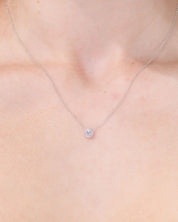 Mini Diamond Halo Necklace White Gold Necklaces Princess Bride Diamonds
