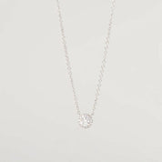 Mini Diamond Halo Necklace White Gold Necklaces Princess Bride Diamonds