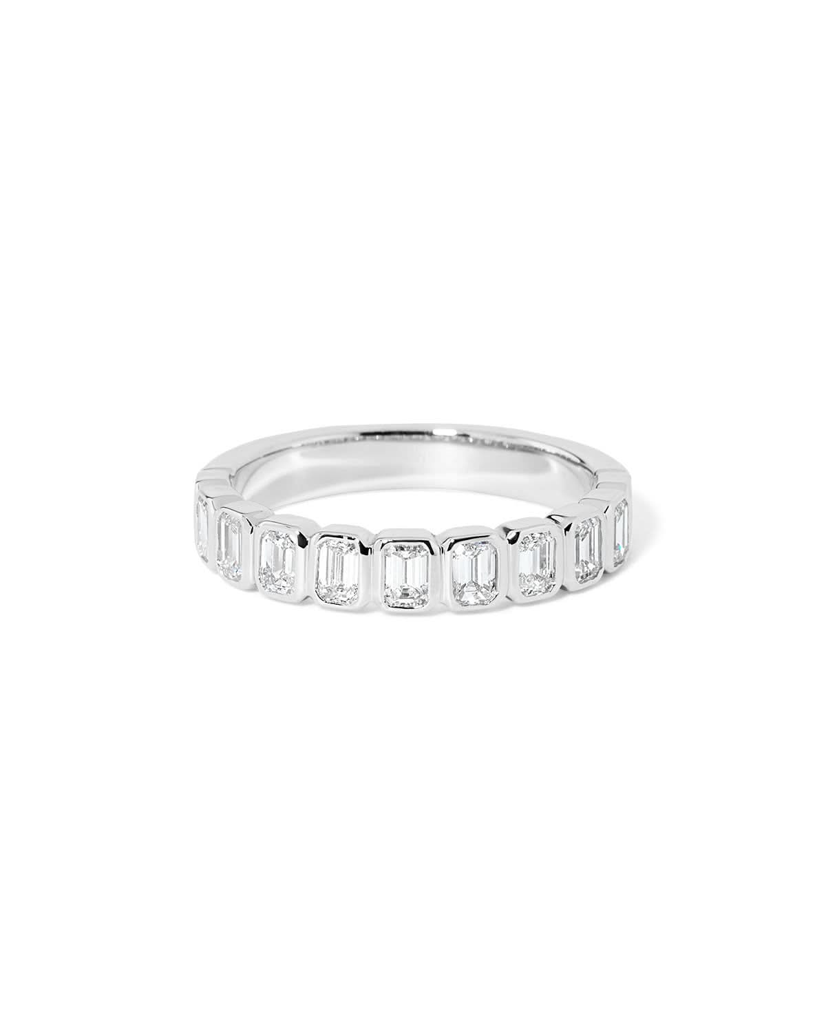 Mini Emerald Bezel Diamond Ring - PBD Rings