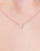 Mini Pavé Heart Necklace Rose Gold Necklaces Princess Bride Diamonds 