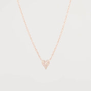 Mini Pavé Heart Necklace Rose Gold Necklaces Princess Bride Diamonds