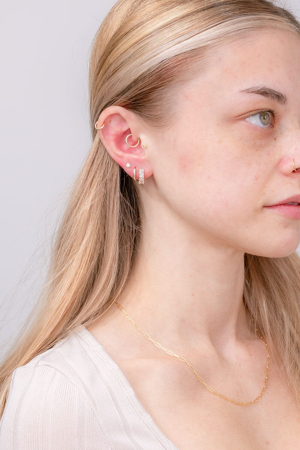 Mini Radiant Diamond Huggies Earrings Princess Bride Diamonds