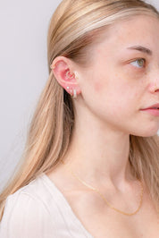 Mini Radiant Diamond Huggies Earrings Princess Bride Diamonds