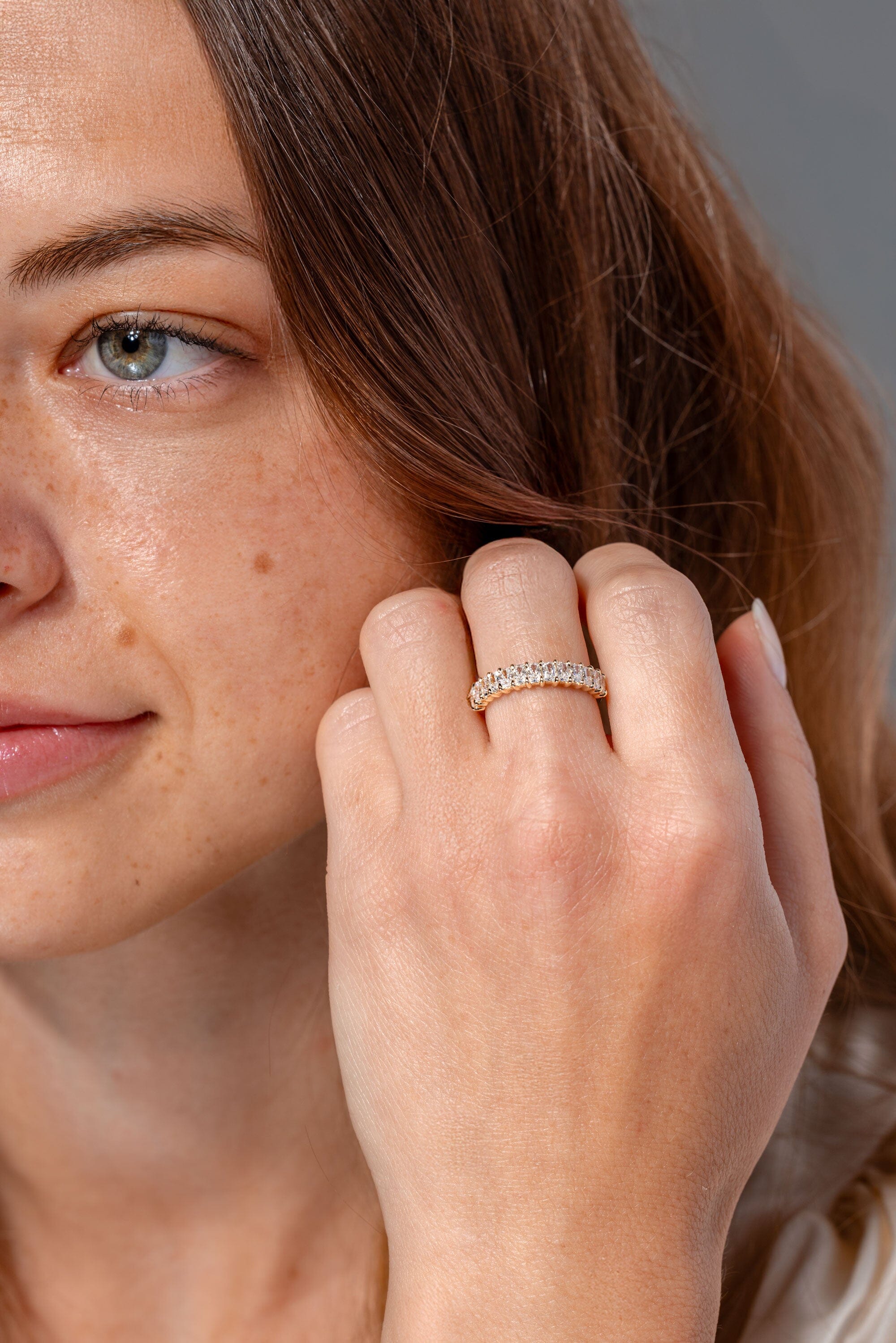 Mini Radiant Lab Diamond Band Rings Princess Bride Diamonds