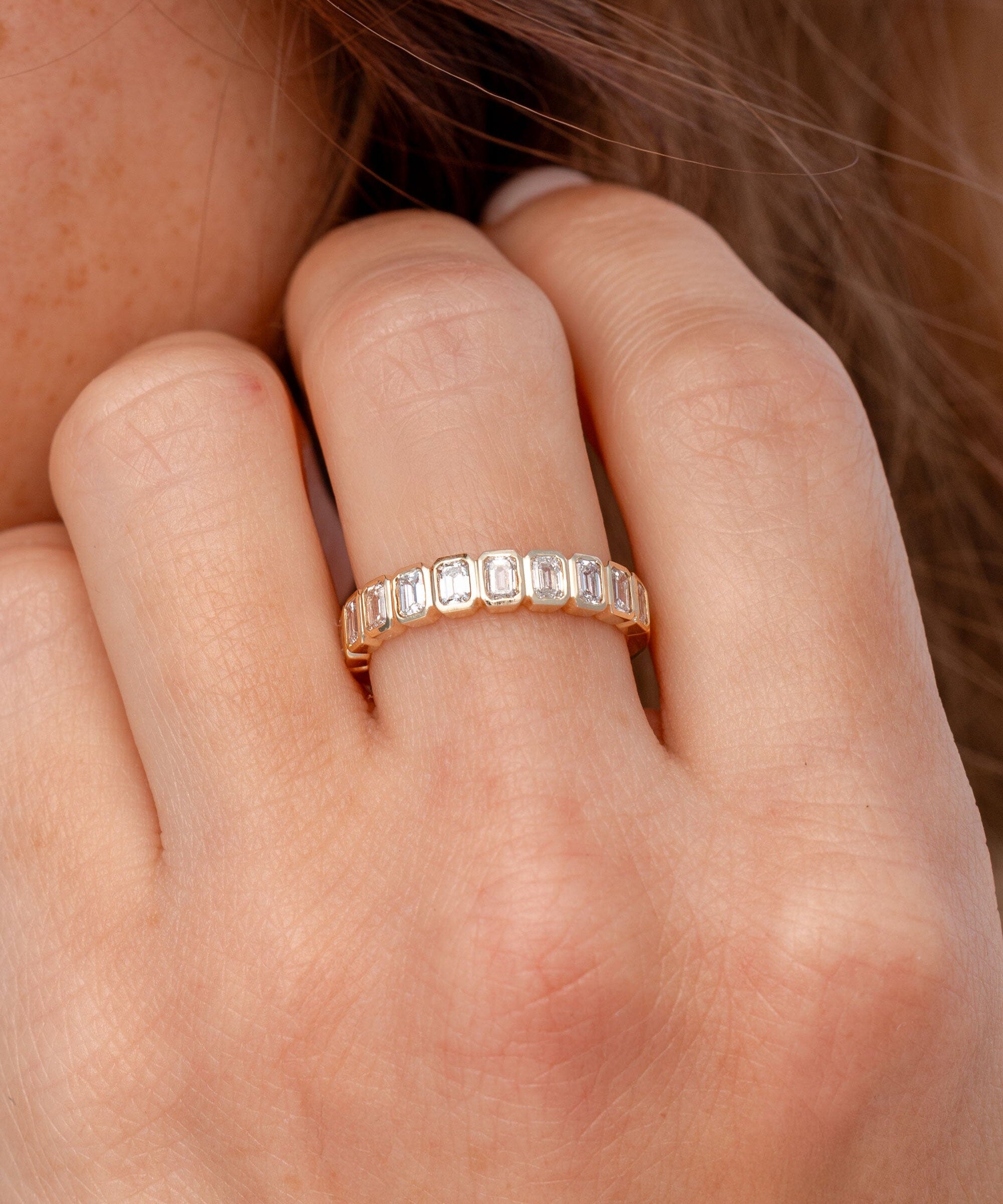 North South Emerald Bezel Ring Rings Princess Bride Diamonds