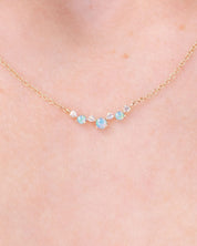 Opal & Diamond Curve Necklace Necklaces Princess Bride Diamonds