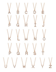 Pavé Diamond Initial Necklace Necklaces Princess Bride Diamonds