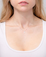Pavé Diamond Moon Necklace White Gold Necklaces Princess Bride Diamonds