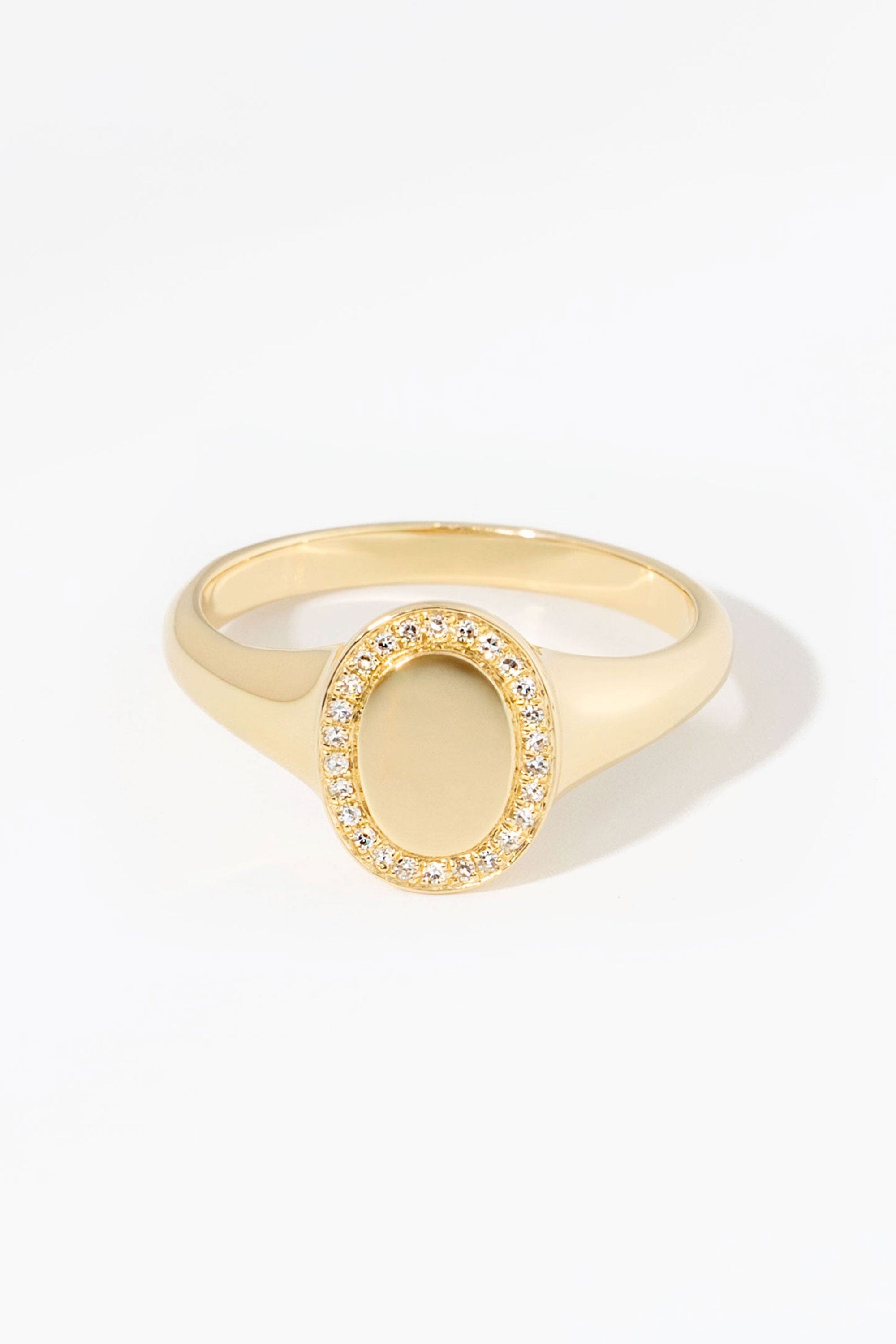 Pavé Halo Signet Ring Rings Princess Bride Diamonds