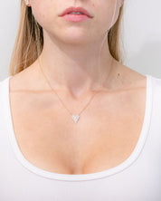 Pavé Heart Necklace Rose Gold Necklaces Princess Bride Diamonds