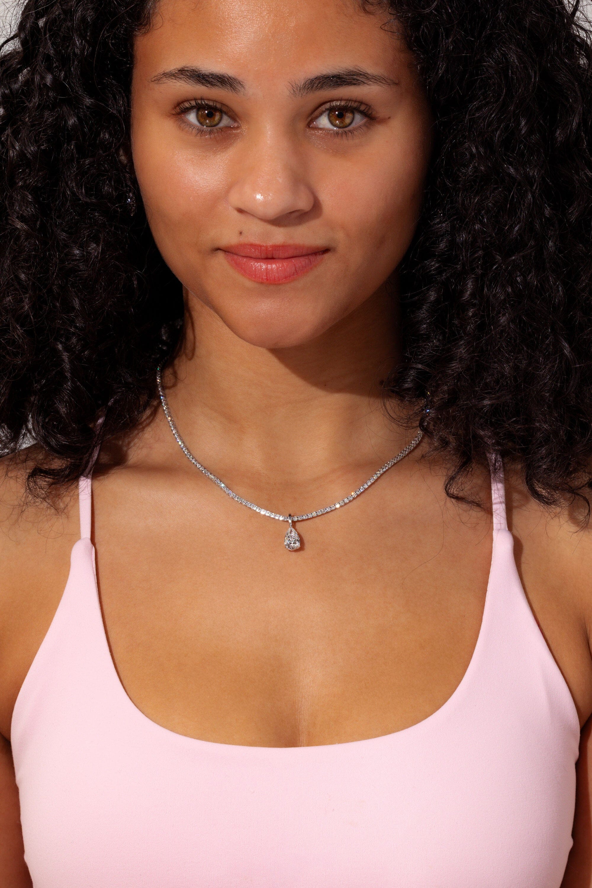 Pear Lab Diamond Tennis Necklace Necklaces Princess Bride Diamonds