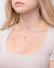 Pear Ruby Diamond Halo Drop Necklace 14k Yellow Gold Necklaces Princess Bride Diamonds