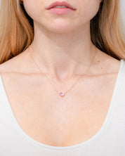 Pink Sapphire & Diamond Toi Et Moi Necklace Necklaces Princess Bride Diamonds