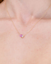 Pink Sapphire & Diamond Toi Et Moi Necklace Necklaces Princess Bride Diamonds