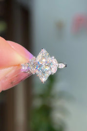 1.71ct E-VS1 Marquise Lab Diamond Amber