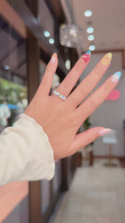 5 Stone Double Floating Diamond Ring