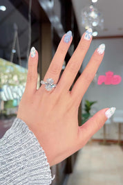 8.02ct E-VS1 Oval Lab Diamond Mini Oval Engagement Ring