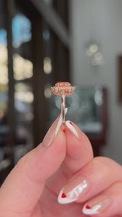 2.01ct Peach Oval Sapphire Duchess