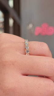 7 Stone Double Floating Diamond Ring