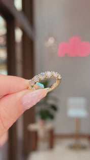 7 Stone Double Floating Diamond Ring