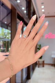 2.59ct D-VS1 Radiant Lab Diamond Daisy