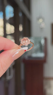 2.01ct Peach Oval Sapphire Duchess