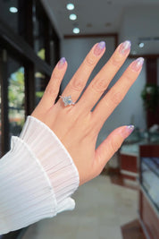 1.71ct E-VS1 Marquise Lab Diamond Amber