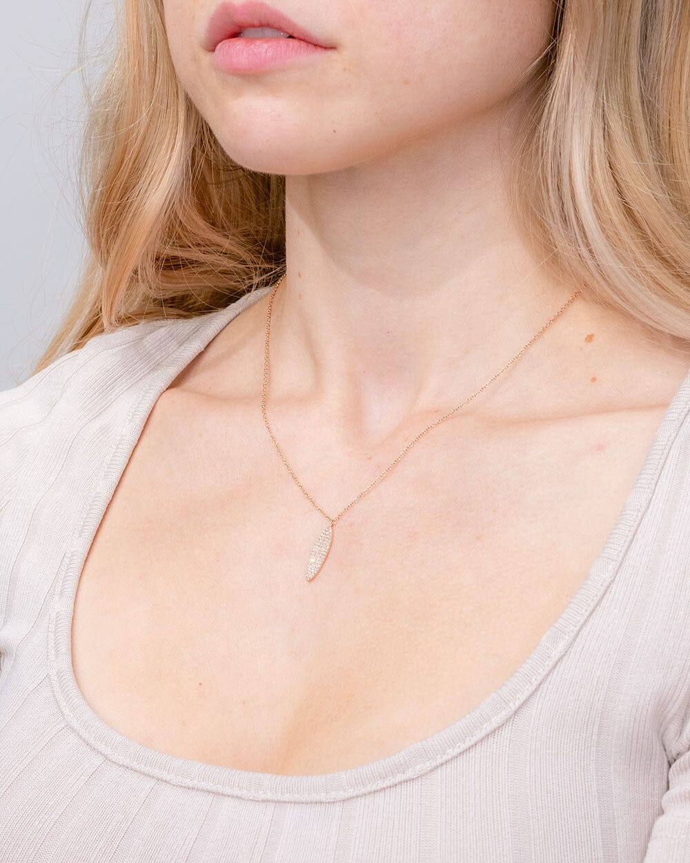 Rose Gold Marquise Pendant Necklaces Princess Bride Diamonds