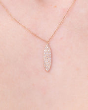 Rose Gold Marquise Pendant Necklaces Princess Bride Diamonds