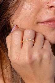 Round Diamond Inlay Band Rings Princess Bride Diamonds