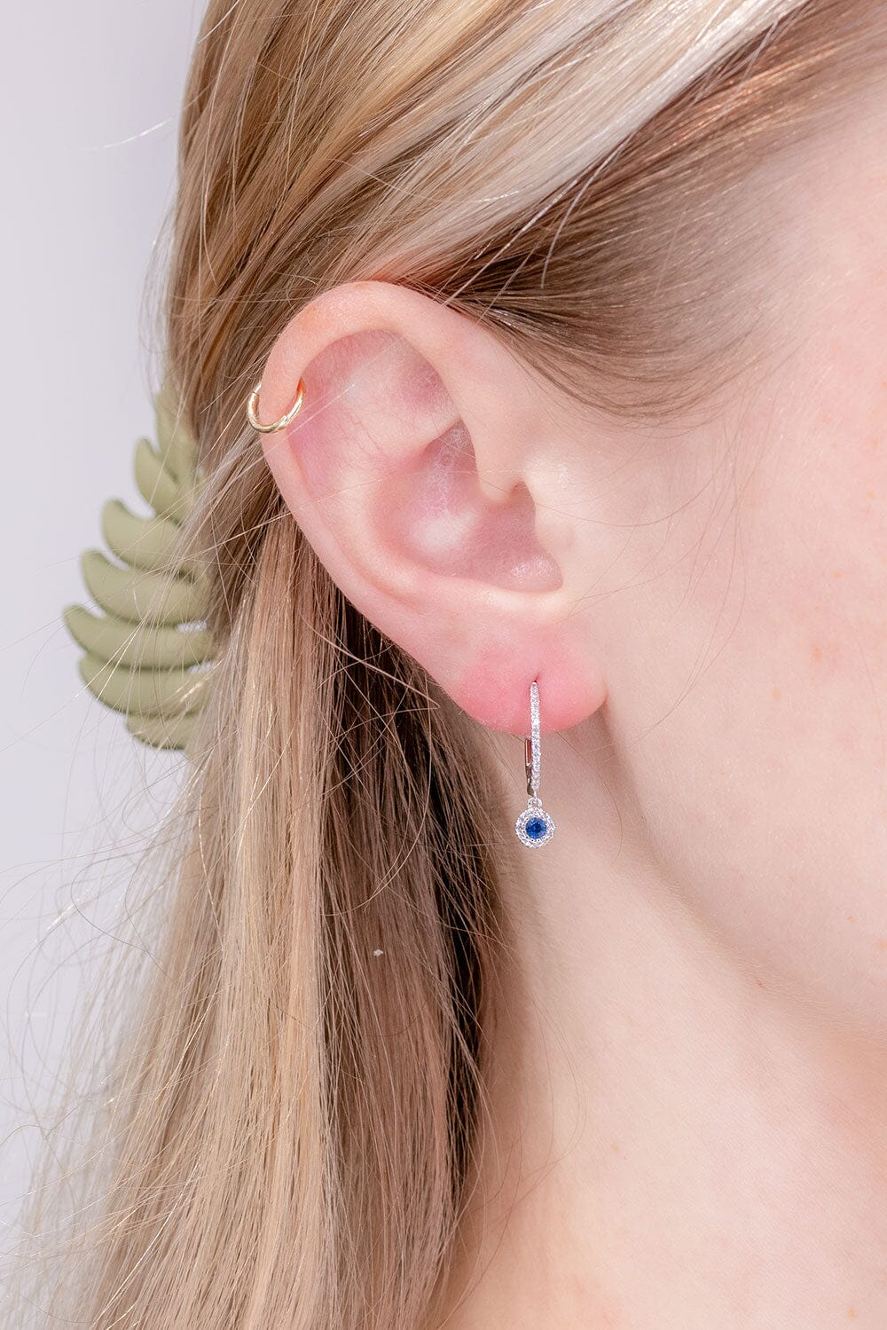 Sapphire & Diamond Halo Drops Earrings Princess Bride Diamonds