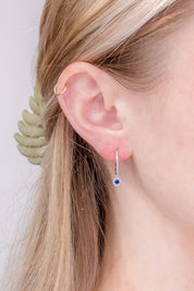 Sapphire & Diamond Halo Drops Earrings Princess Bride Diamonds