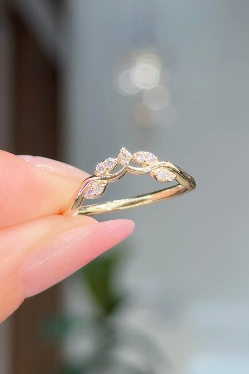 Sereia Wedding Band Rings Princess Bride Diamonds
