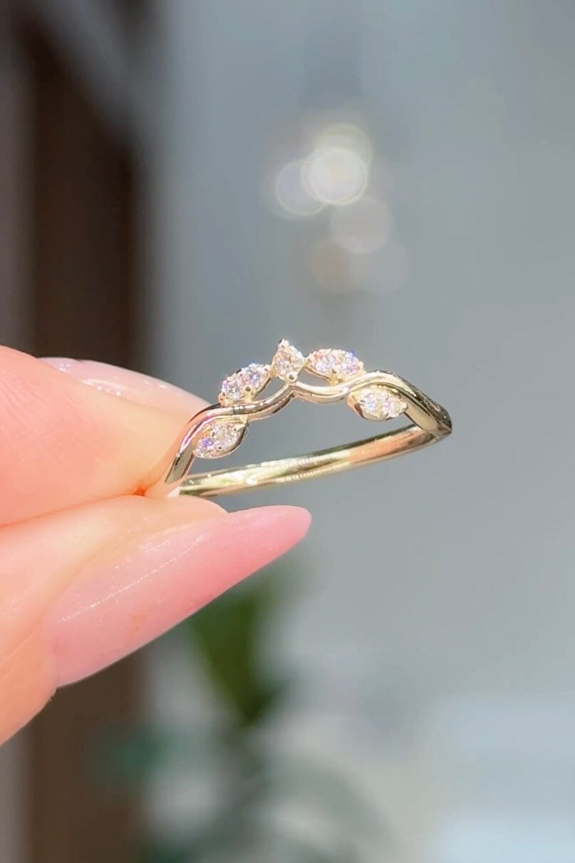 Sereia Wedding Band Rings Princess Bride Diamonds