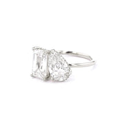Toi et Moi Kayla High Polish Engagement Rings Princess Bride Diamonds