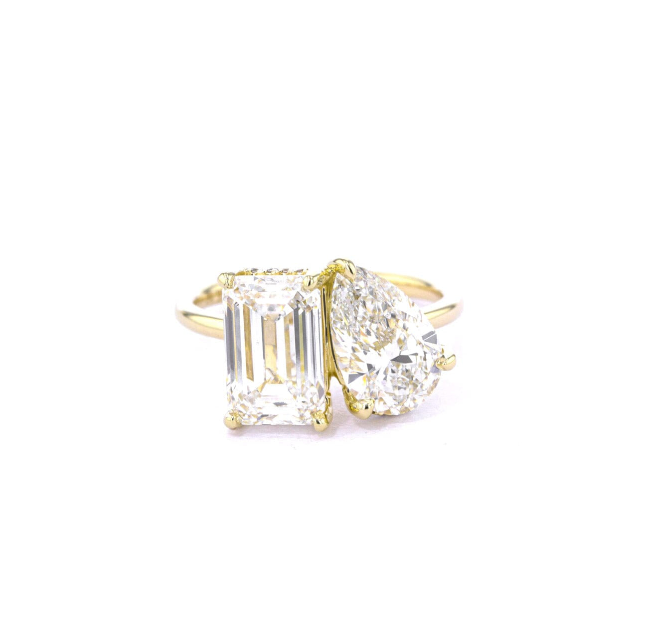 Toi et Moi Kayla High Polish Engagement Rings Princess Bride Diamonds