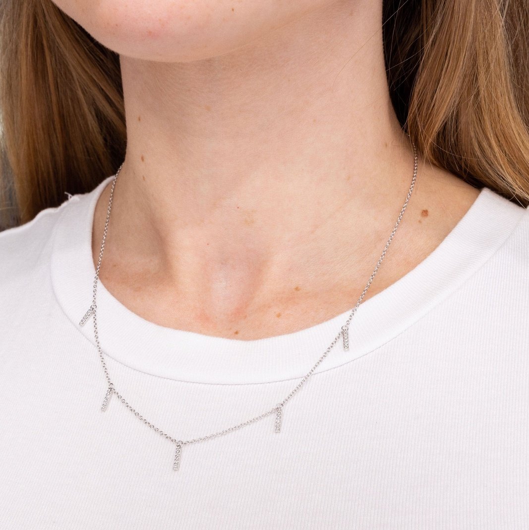 0.12ct Diamond Drop Necklace Necklaces Princess Bride Diamonds