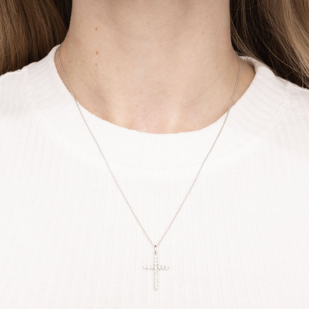 0.31ct Diamond Cross Necklace Necklaces Princess Bride Diamonds