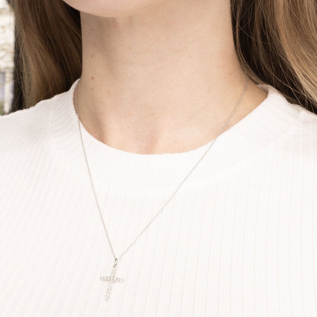 0.31ct Diamond Cross Necklace Necklaces Princess Bride Diamonds