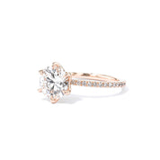 1.4mm Caraline Round Engagement Rings Princess Bride Diamonds