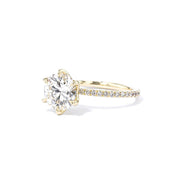1.4mm Caraline Round Engagement Rings Princess Bride Diamonds